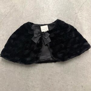 Black Faux Fur Cape - Child Size L
